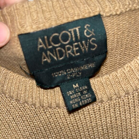 Alcott & Andrews Womens Medium 100% Cashmere Sweater With Pockets Brown - Picture 5 of 7